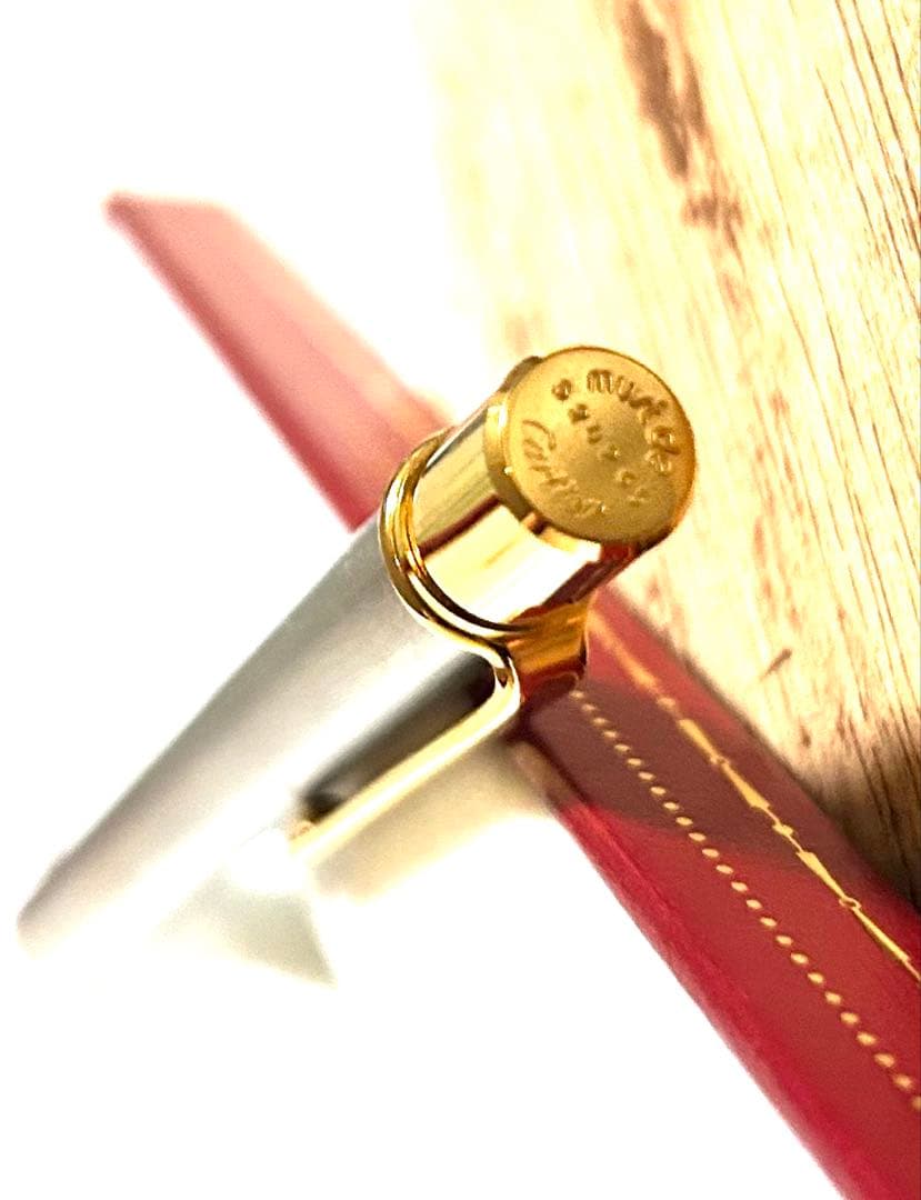 Cartier ツイスト式ボールペン シルバー×ゴールド　本体と箱