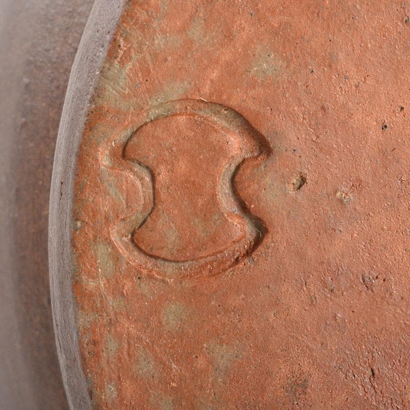 備前焼　人間国宝　金重陶陽作　一輪花入　金重道明識箱　M　R6970