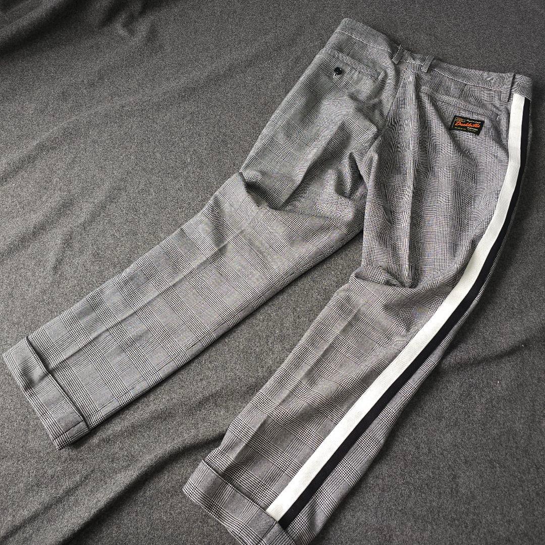 【ラフアンドスウェル】サイドライン×グレンチェック総柄 ゴルフパンツS