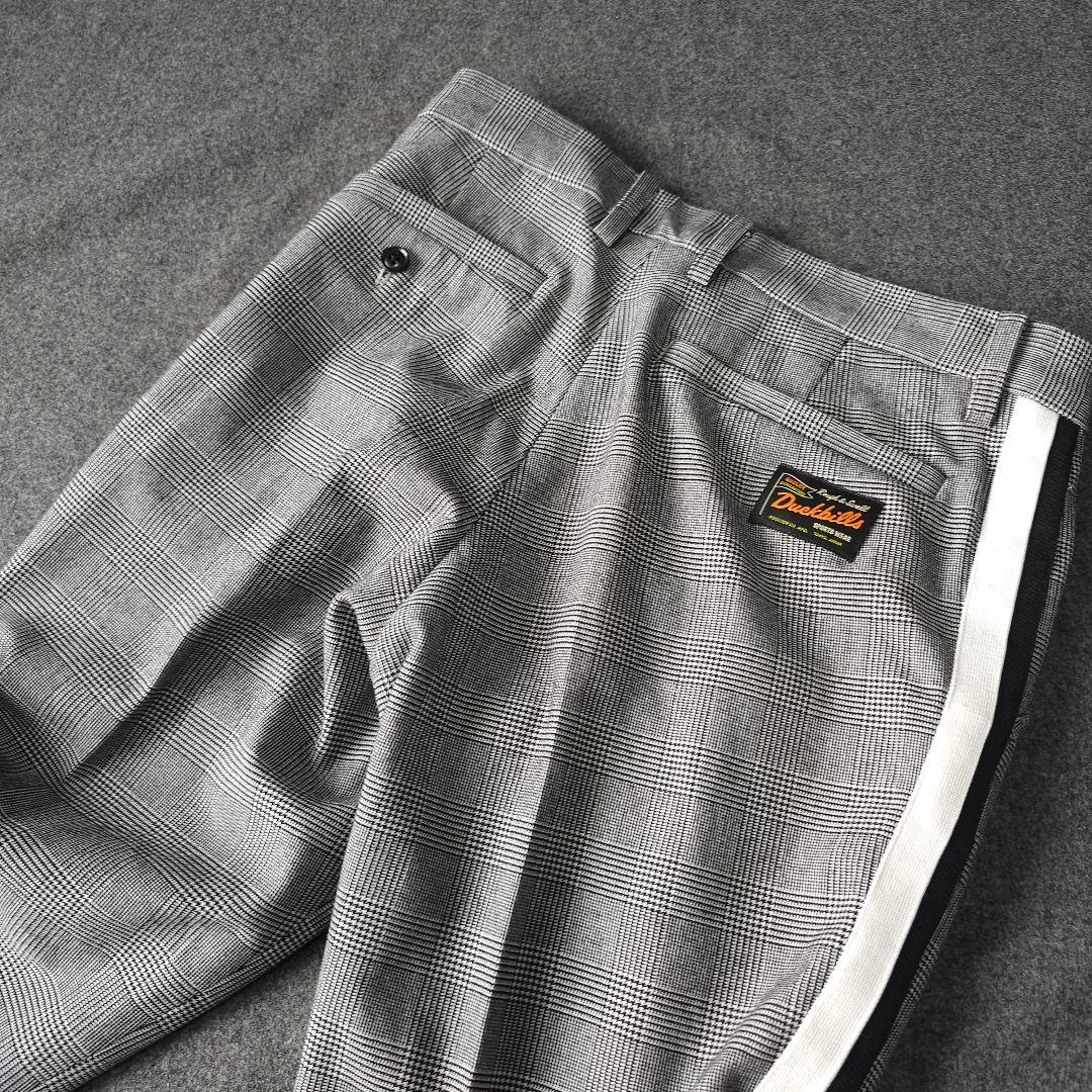 【ラフアンドスウェル】サイドライン×グレンチェック総柄 ゴルフパンツS