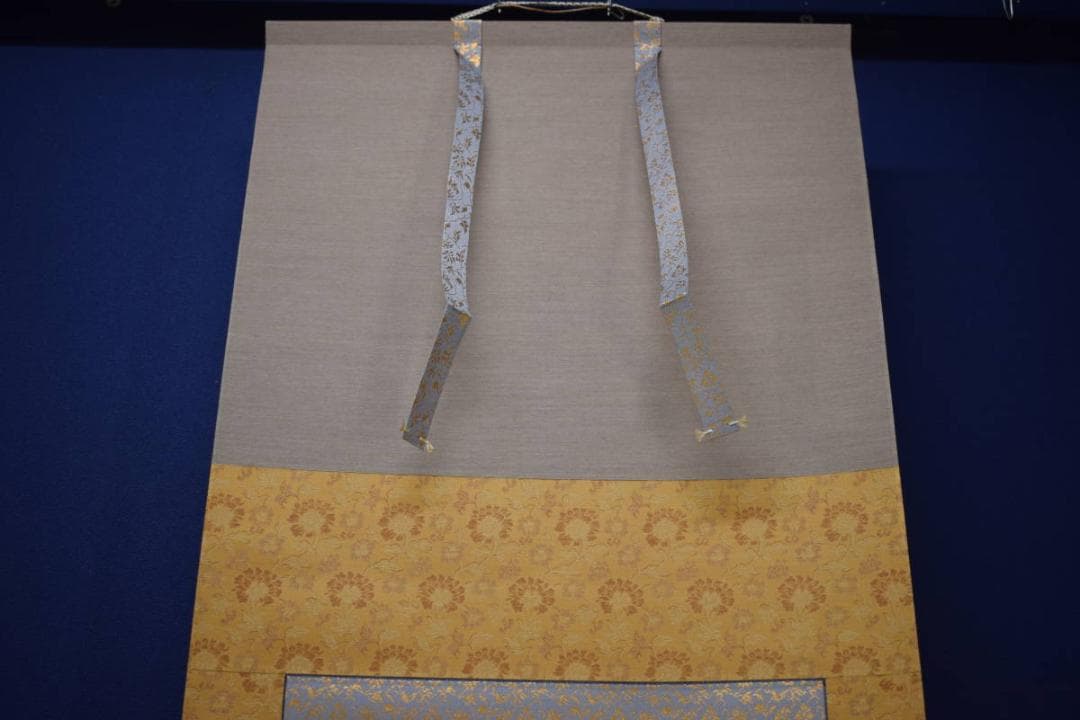 真作/高田勝風/山水人物筏図/彩色山水図/人物/布袋屋掛軸HJ-876