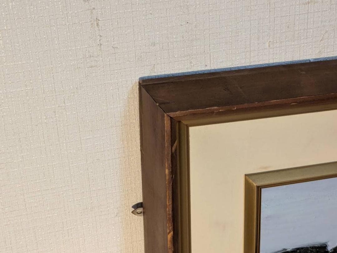 【真作】絵画　井田　油彩3号　荒磯の調べ　力強き海景　岩礁に響く波音　Y125