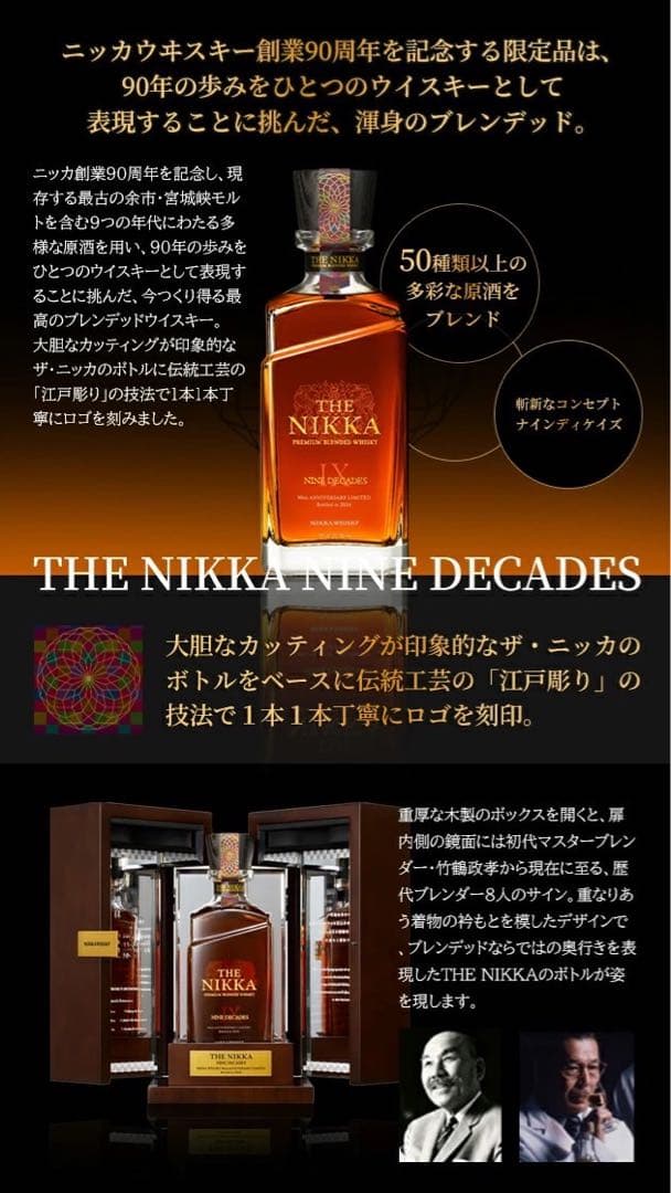 未開封✨✨THE NIKKA NINE DECADES プレミアムウイスキー