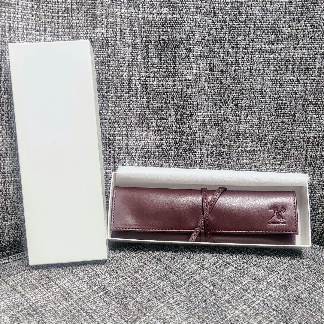 國學院大學 ロゴ入り 本革ペンケース（ボルドー）