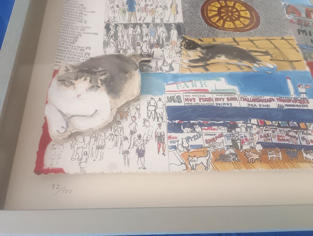 久下貴史　立体版画マンハッタナーズ　猫
