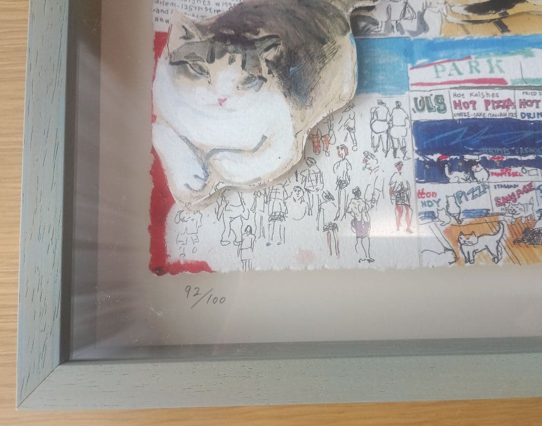 久下貴史　立体版画マンハッタナーズ　猫