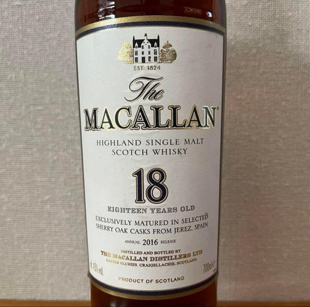 週末特価　マッカラン The Macallan 18年 700ml 2016年製
