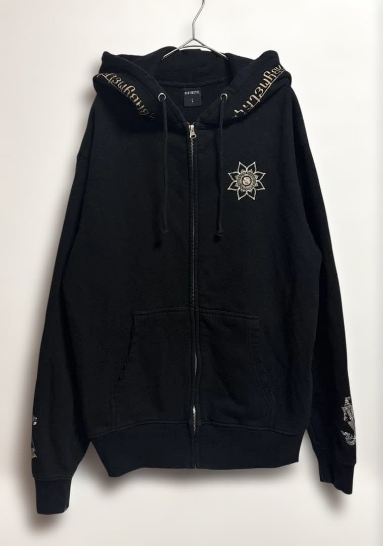 BABYL FOX GOD MANDALA ダメージパーカー Ｌサイズ
