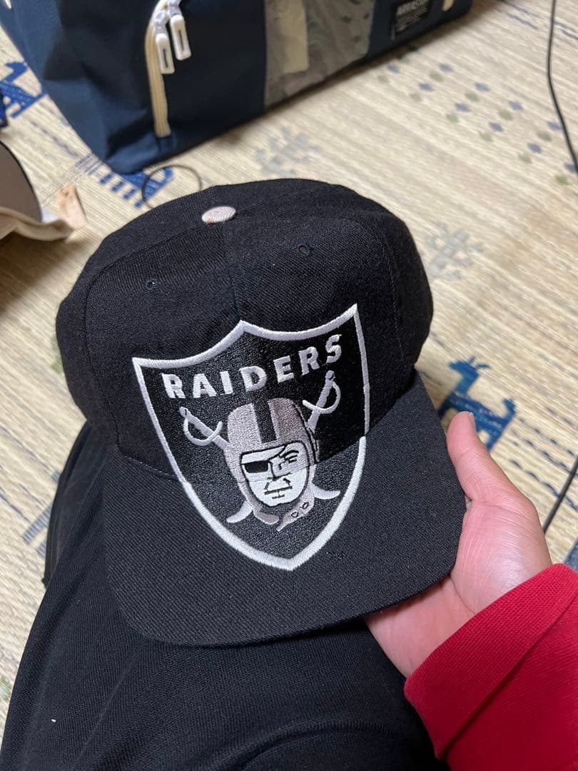 RAIDERS ブラックキャップ スナップバック 90s