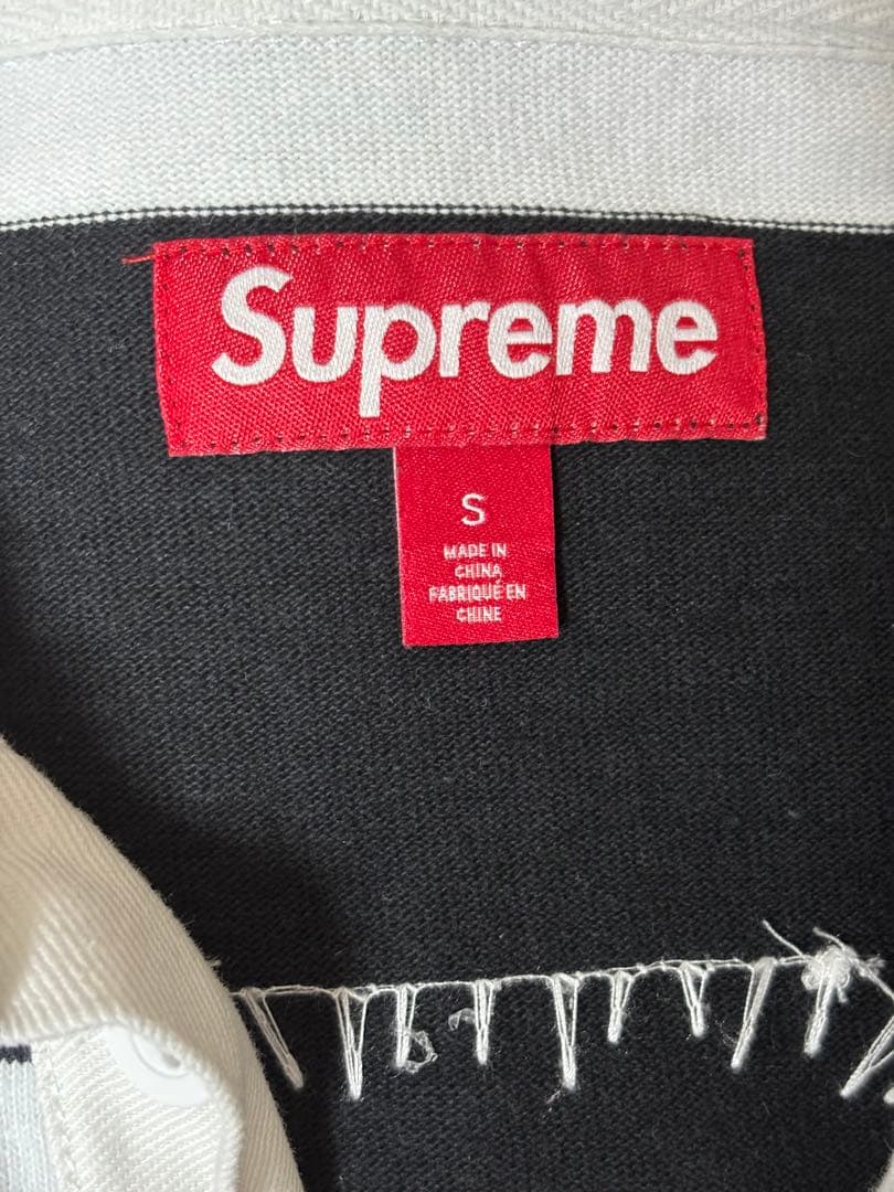 ウェア Supreme Stripe Rugby Black