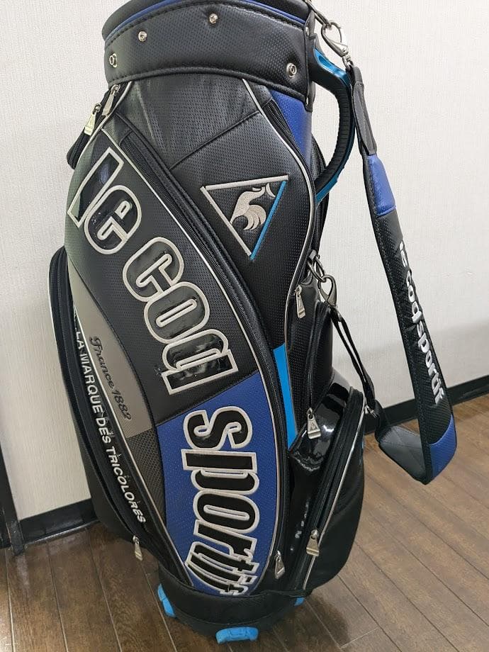 le coq sportif ゴルフキャデイバッグ ブラック/ブルー