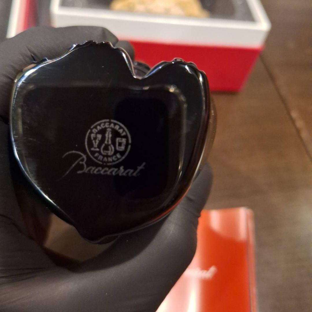 Baccarat 招き猫 セットとクリスタルロゴプレート(非売品)の計3点セット