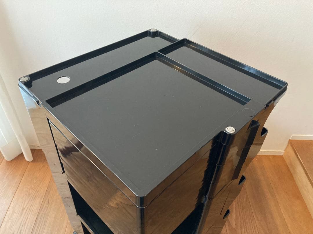 B-LINE ボビーワゴン 3段3トレイ ブラック