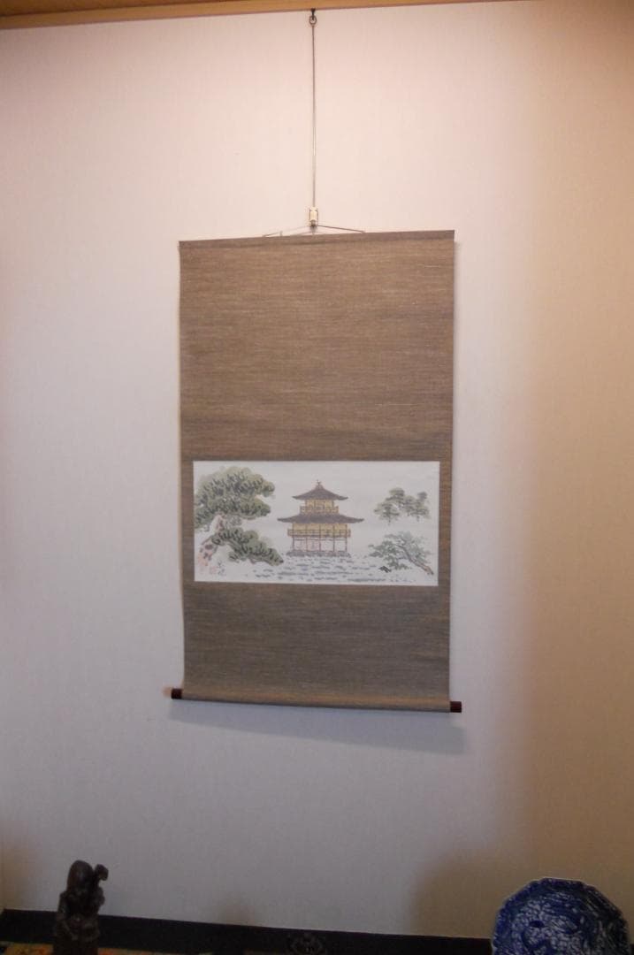 掛け軸 木村閑流 金閣 紙本 希少 軸装 茶道具 掛軸 美品 です。