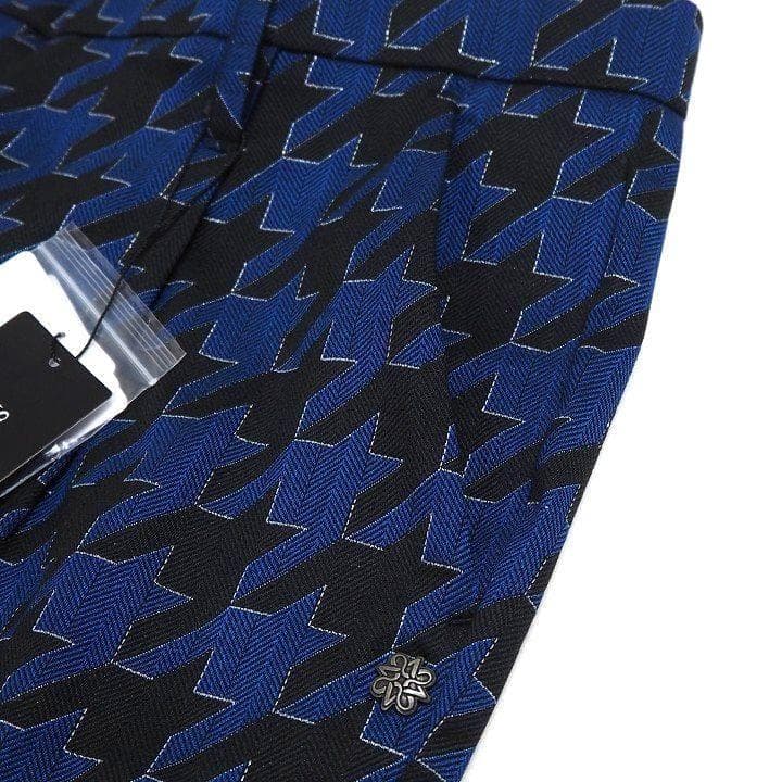 新品 セントアンドリュース ラメジャガード パンツ 定価39600円 青 M