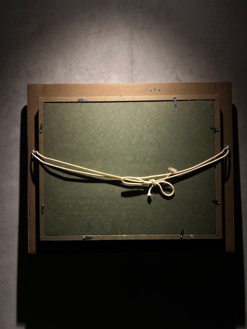 時代物　肉筆油彩画　直筆サインあり