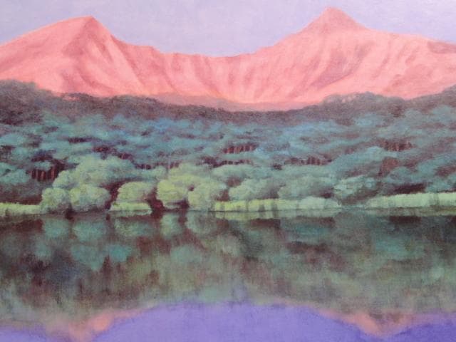 奥田 元宋、晨暉、大判、額装用・画版、日本製・新品額 額装付、状態良好