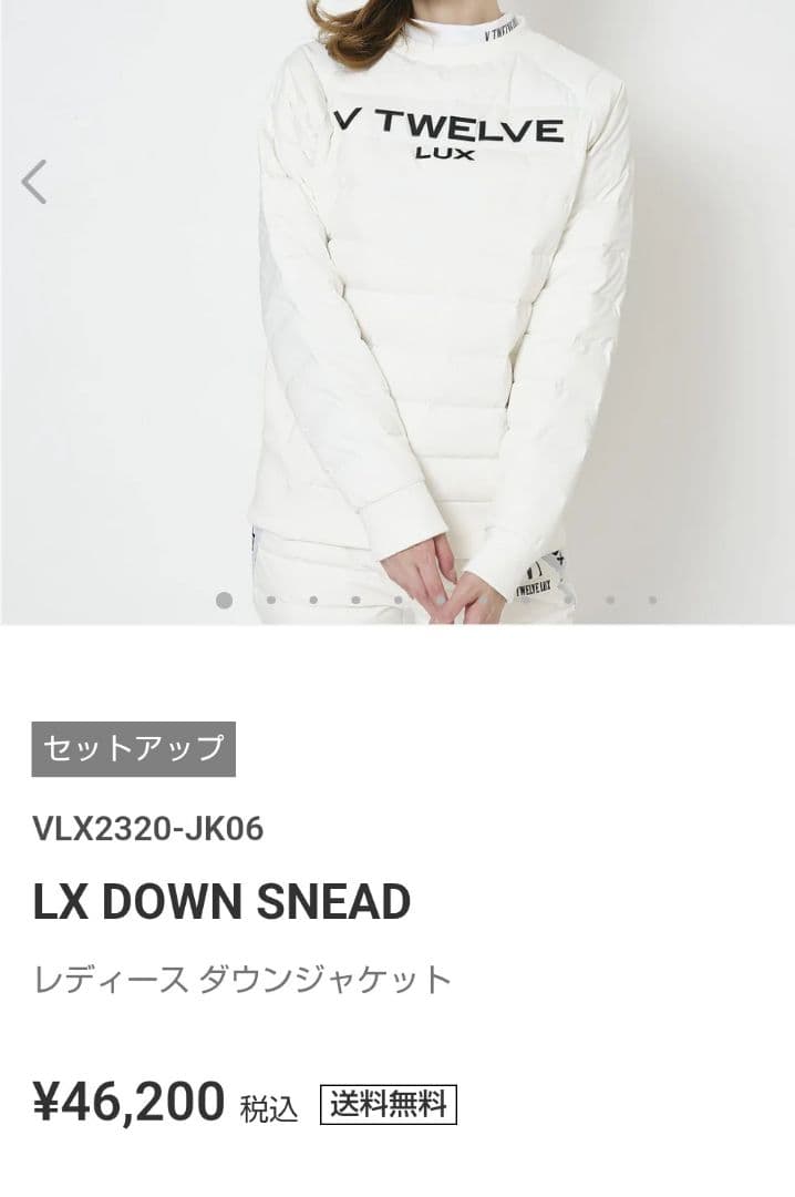 [ 新品タグ着き ] V12 LUX ダウンスニード
