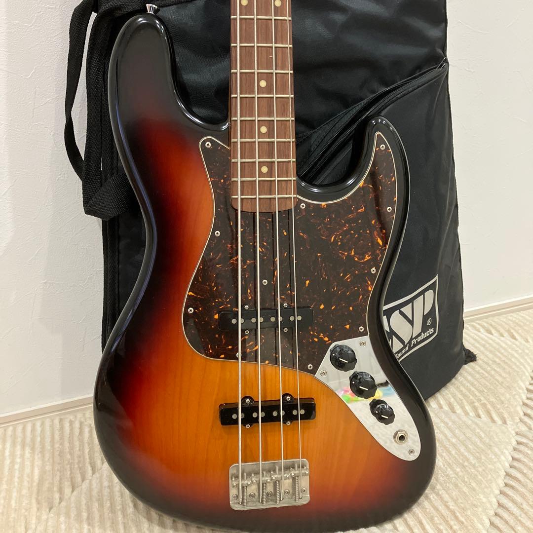 エレキベース Edwards サンバースト ケース付き