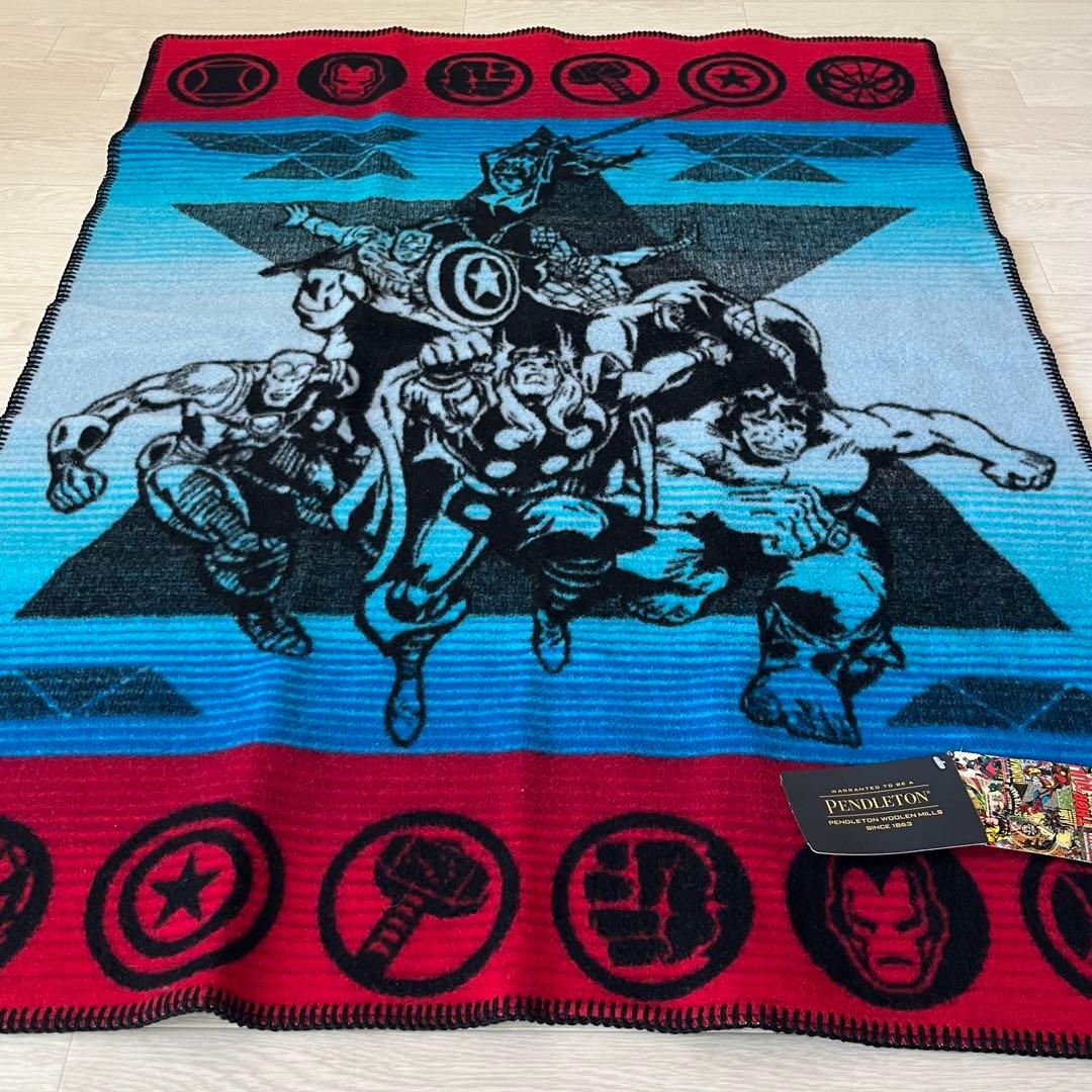 希少 未使用タグ付 PENDLETON × MARVEL ブランケット キャンプ
