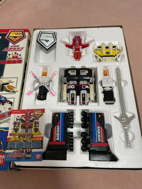 【絶版】【美品】【箱一部破れ】超合金　グレートファイブ　マスクマン