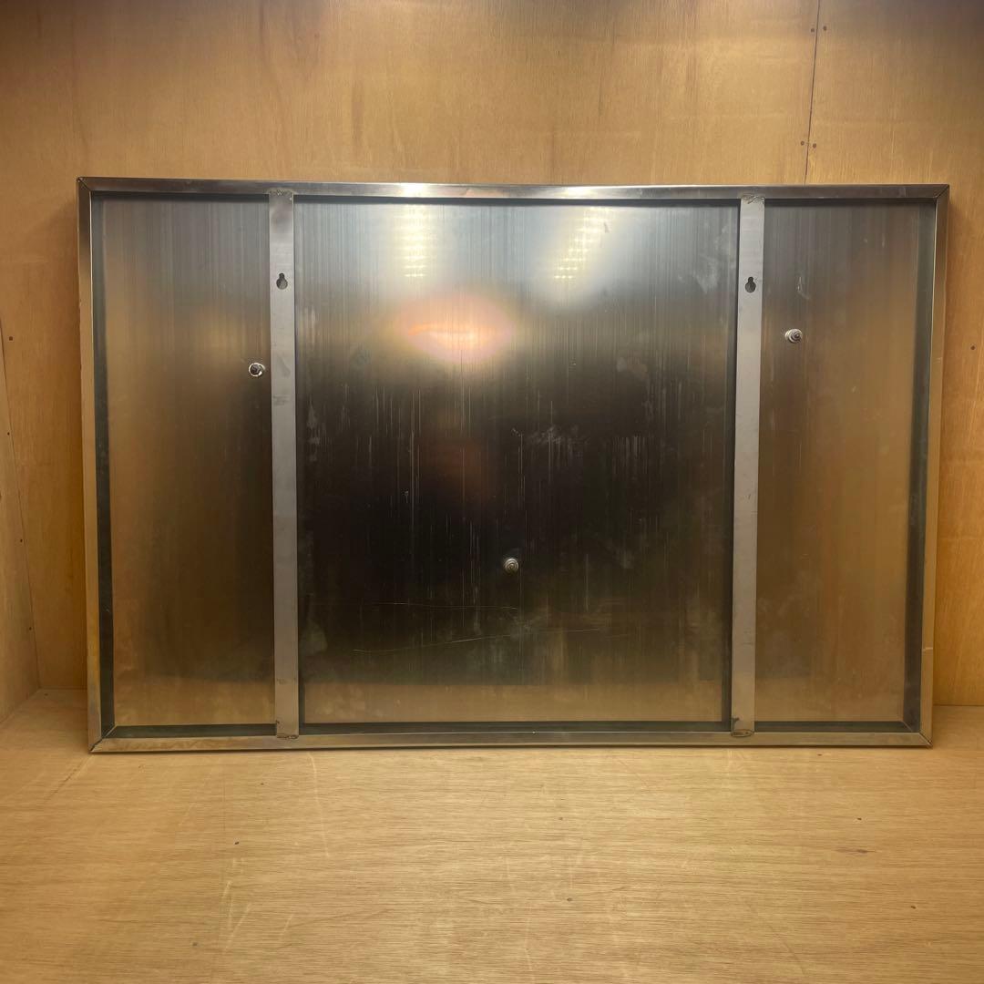 一点物　壁掛けアート　92.5×61cm ダウンタウン　オブジェ　金属ステンレス