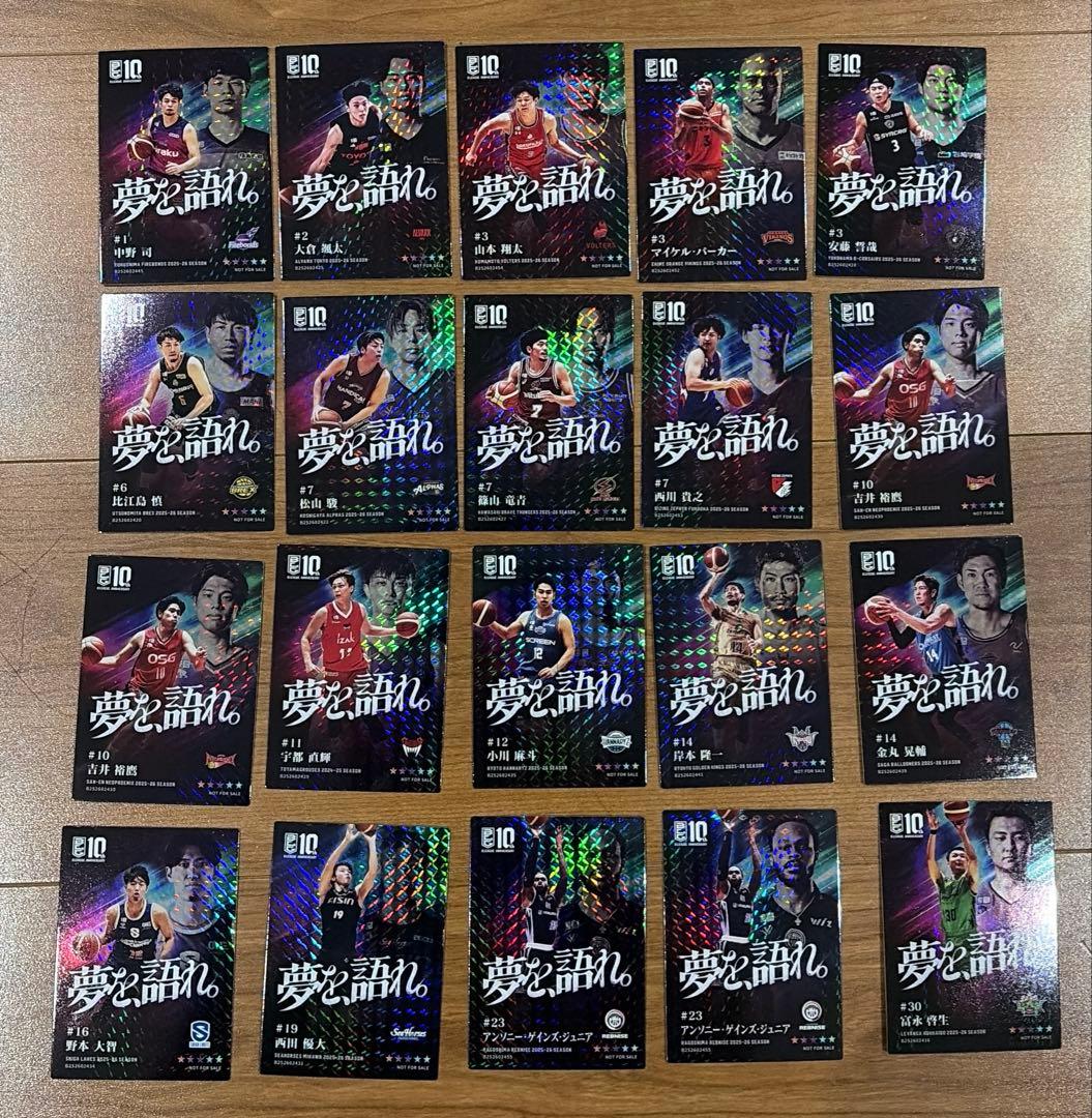 Bリーグ　特別仕様　選手カード　20枚セット