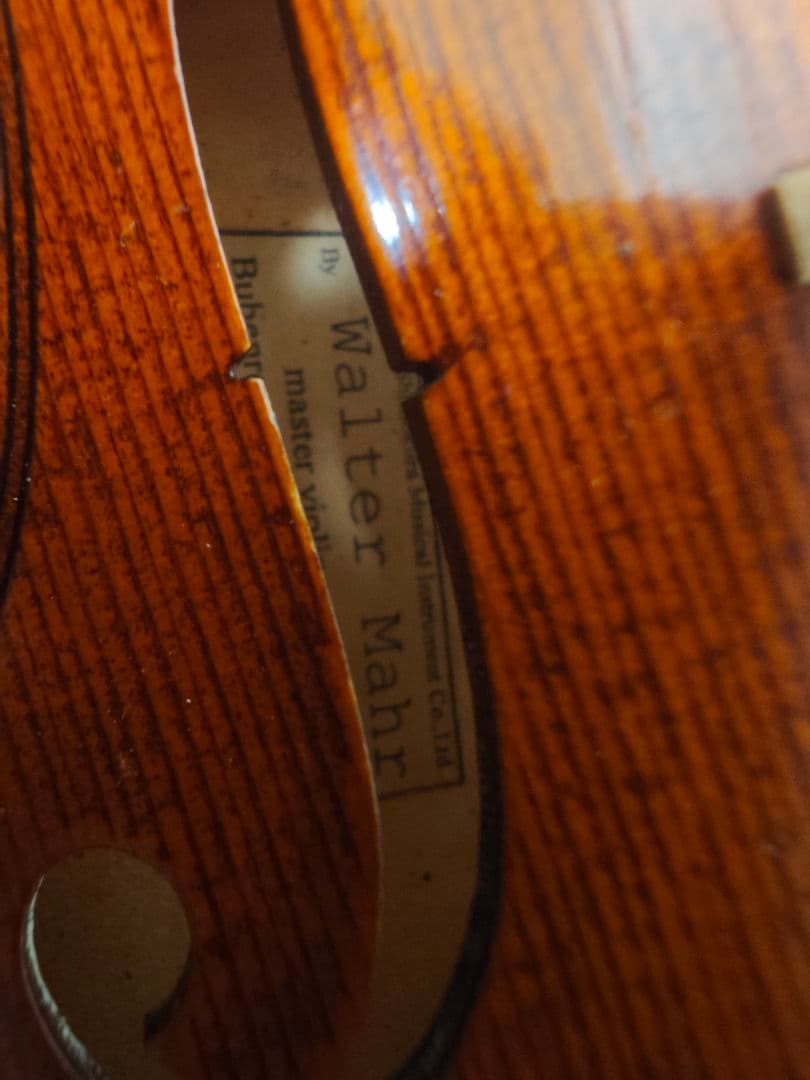 WALTER MAHR #5 4/4 バイオリン　弓ケース肩当松脂セット