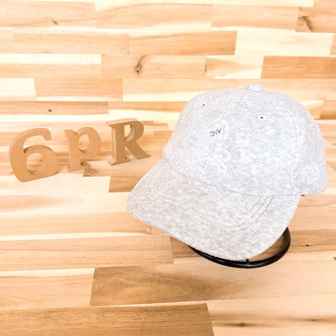 レア/廃番【マークアンドロナ】スカル ロゴ フリース キャップ ゴルフ グレー