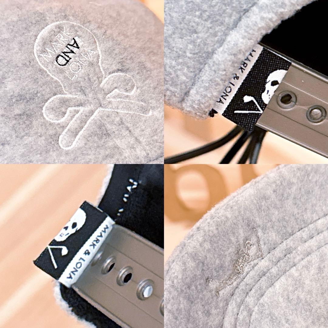 レア/廃番【マークアンドロナ】スカル ロゴ フリース キャップ ゴルフ グレー