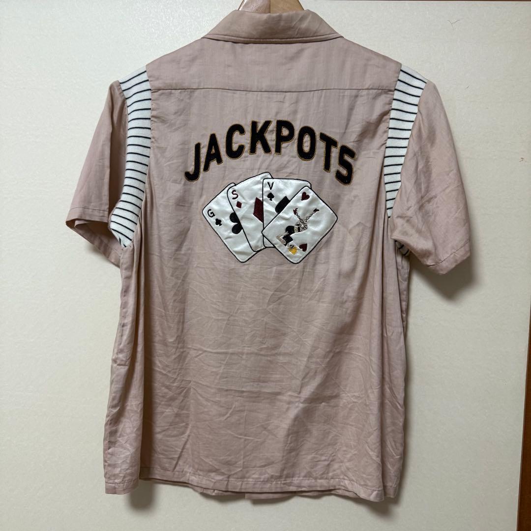 ギャングスタービル ボーリングシャツ　トランプ柄 JACKPOT