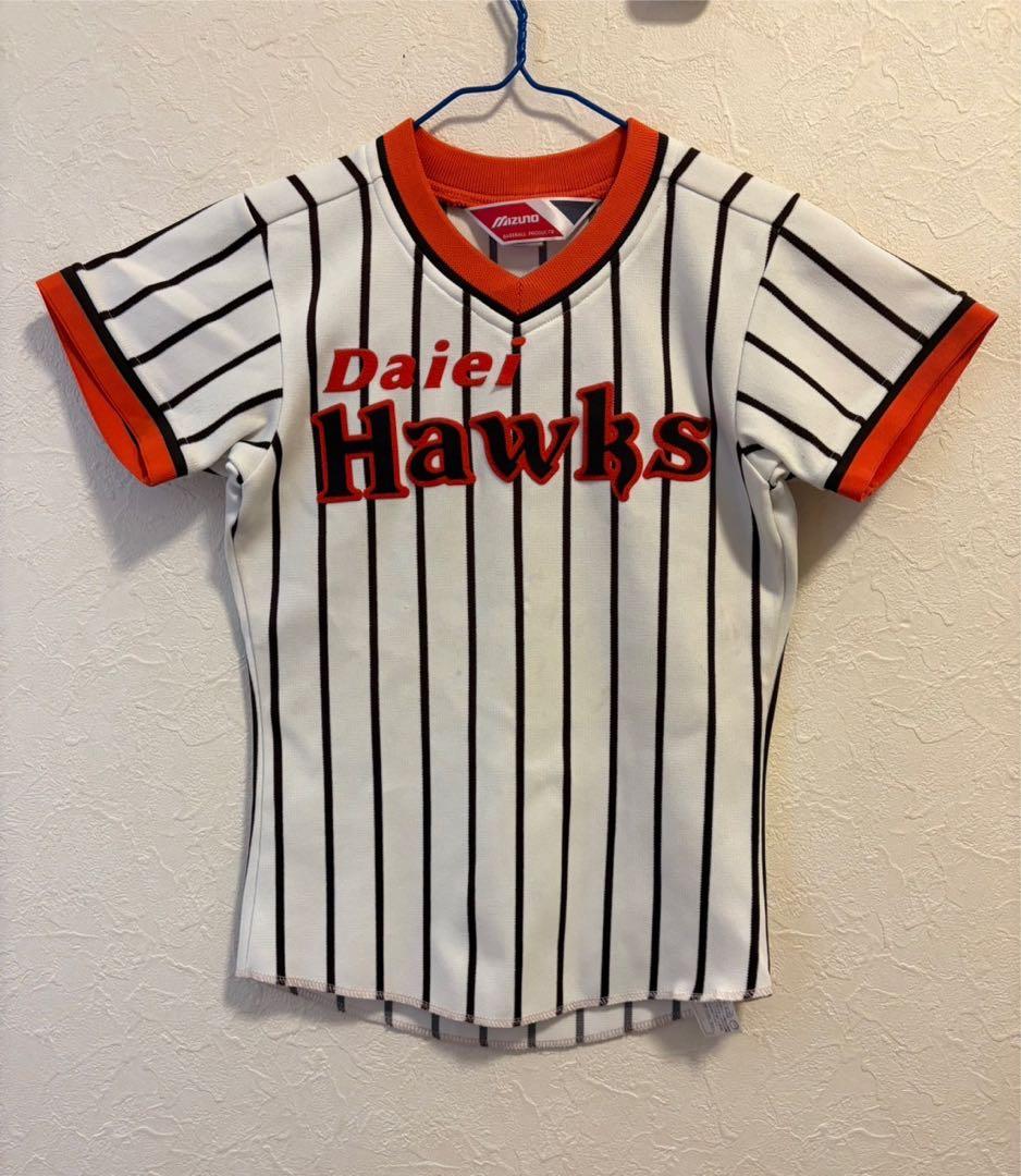【レア】 福岡 ダイエー ホークス ユニフォーム 120 ストライプ キッズ