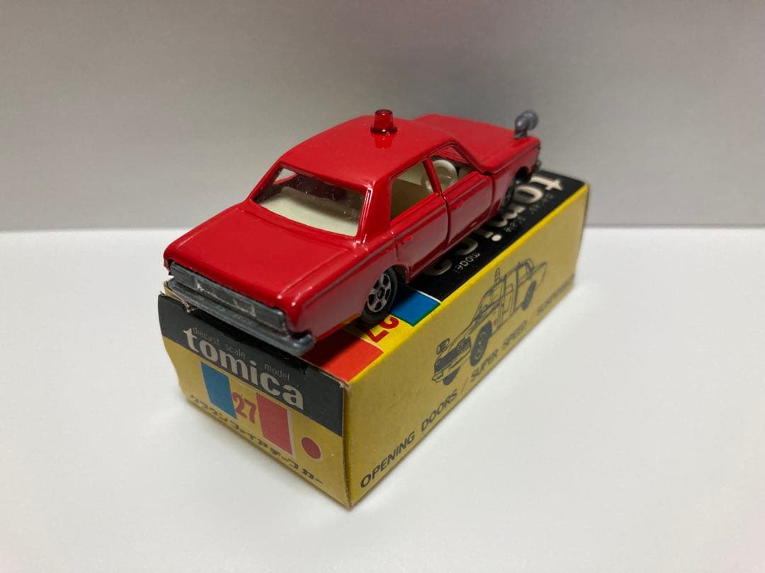 トミカ　クラウン　ファイアチーフカー　1Aホイール　銀サイレン　色指定箱　日本製