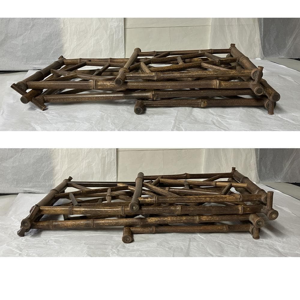 w162 竹製 氷裂結界 炉屏 結界 衝立 煎茶道具 茶道具