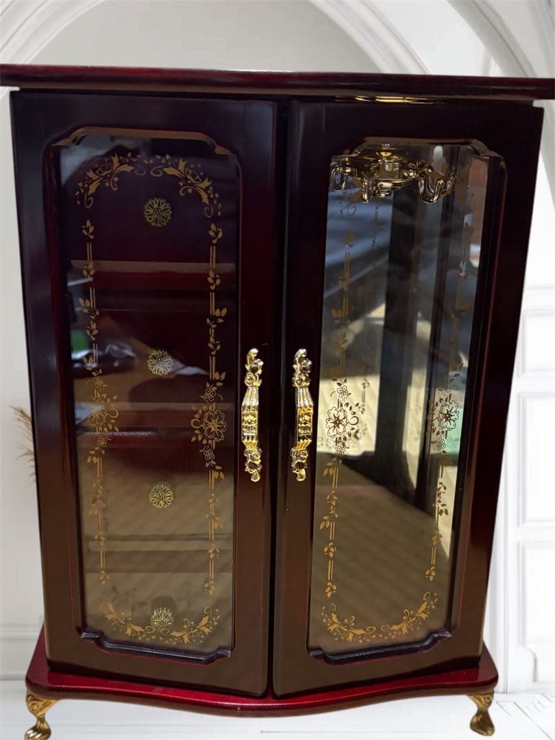 希少 木製オルゴール付きジュエリーボックス日本製・1970〜80年代