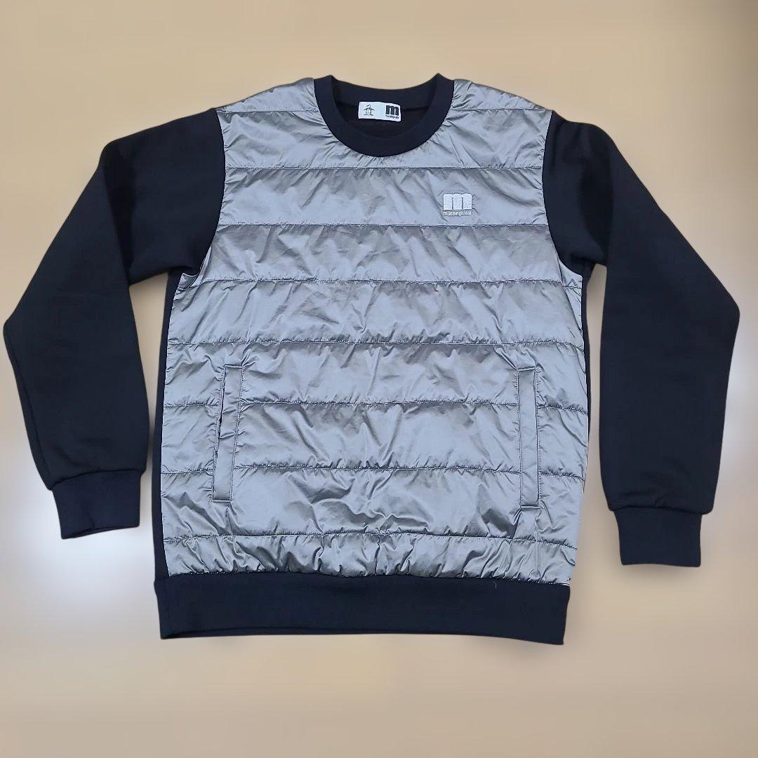 Munsingwear 中綿トレーナー グレー/黒 L 裏起毛 スニードジャック