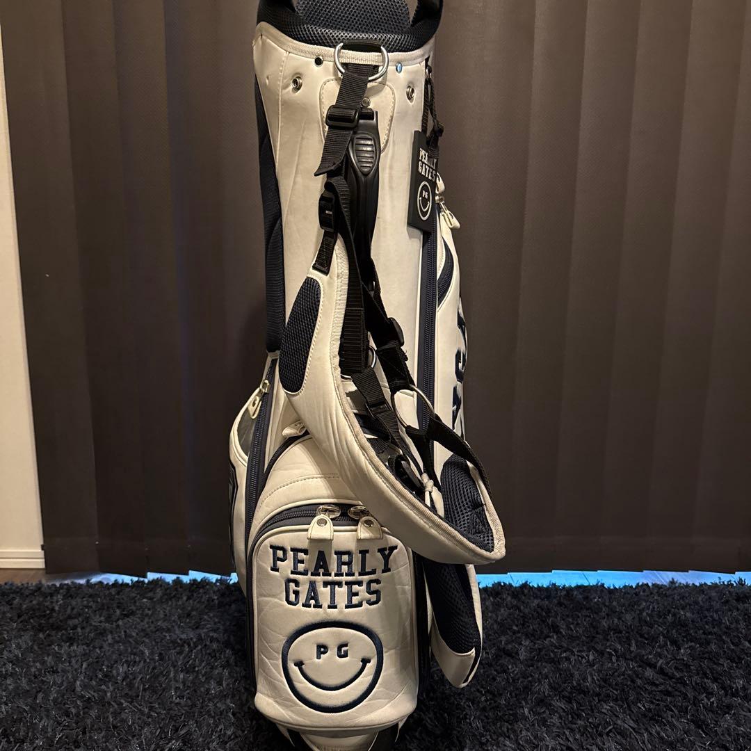 値下げ！PEARLY GATES キャディバッグ 89 ホワイト　ネイビー