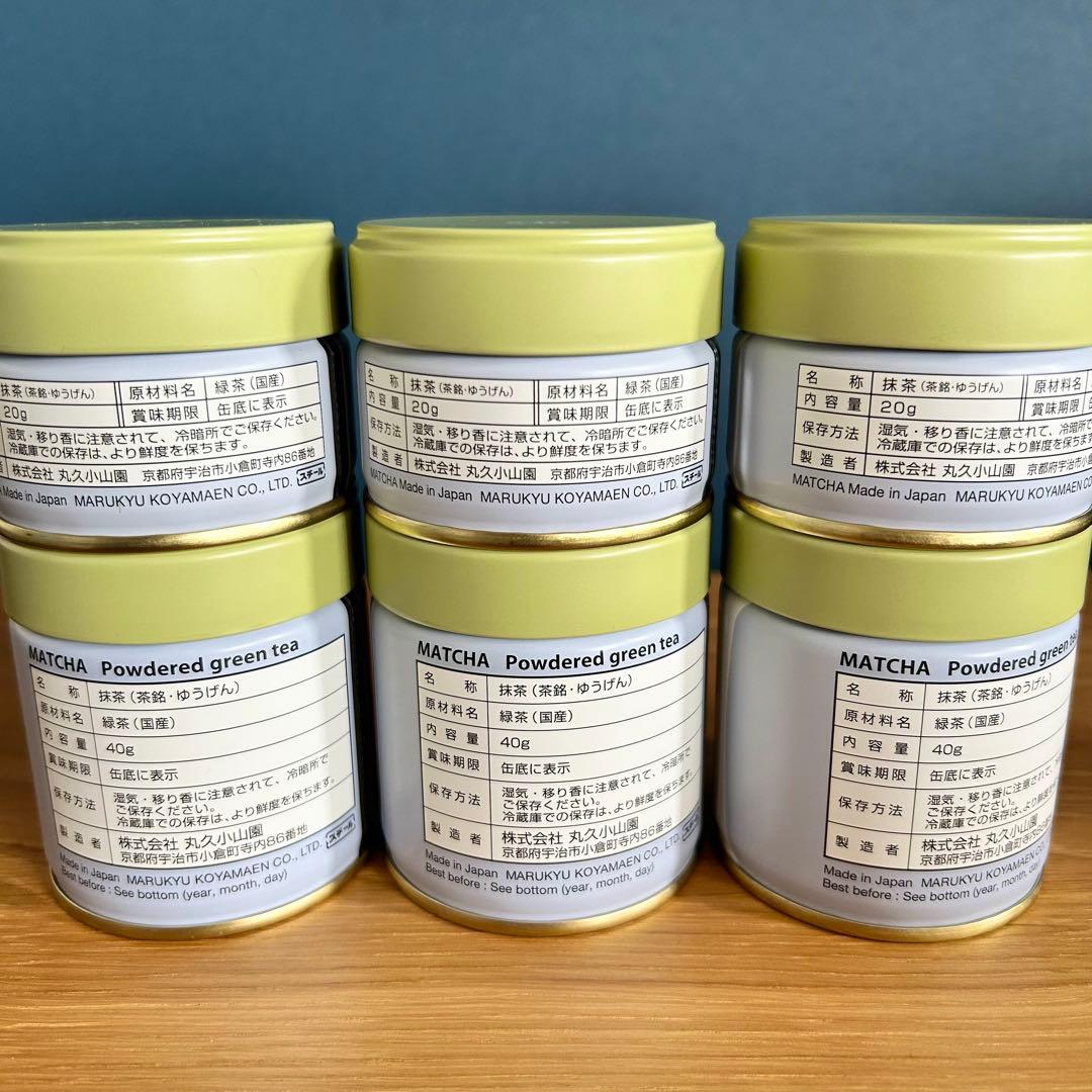 宇治抹茶丸久小山園 又玄40g×3 20g×3 【6缶セット】