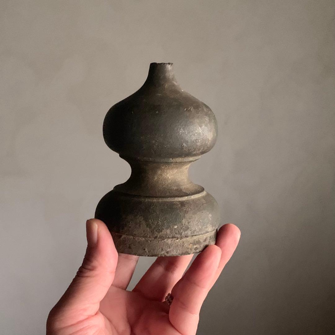 古銅 擬宝珠 古美術 古道具 アンティーク 仏教美術 オブジェ