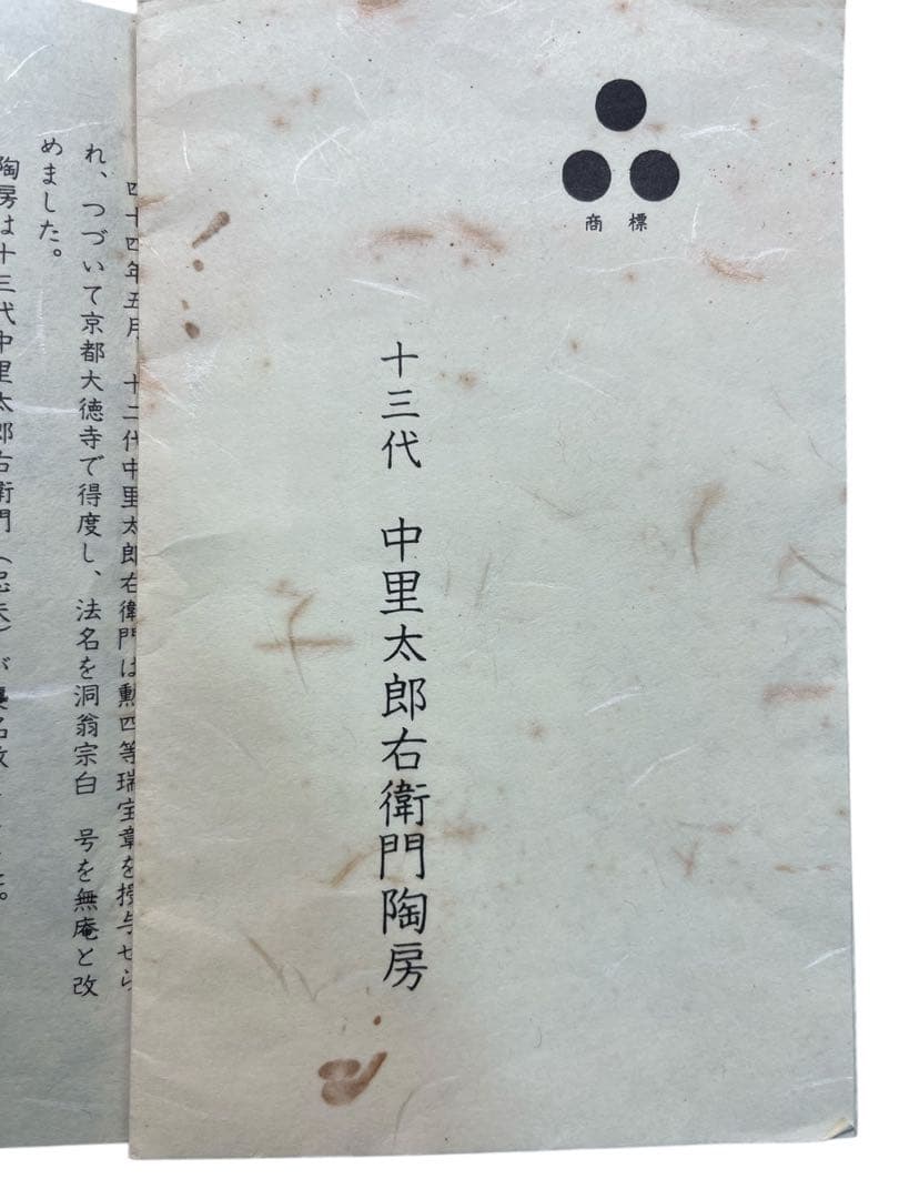 十三代 中里太郎右衛門陶房 絵唐津 皿 22cm 共箱 栞付 唐津焼