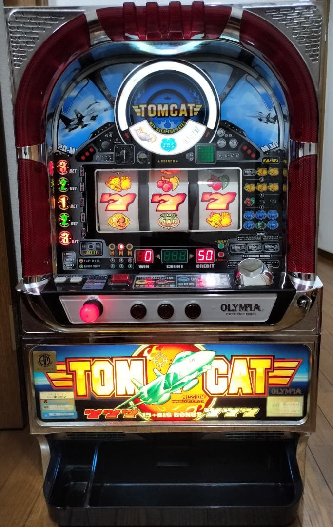 【パチスロ実機】オリンピア★トムキャット【オートプレイ付不要機付】４号機