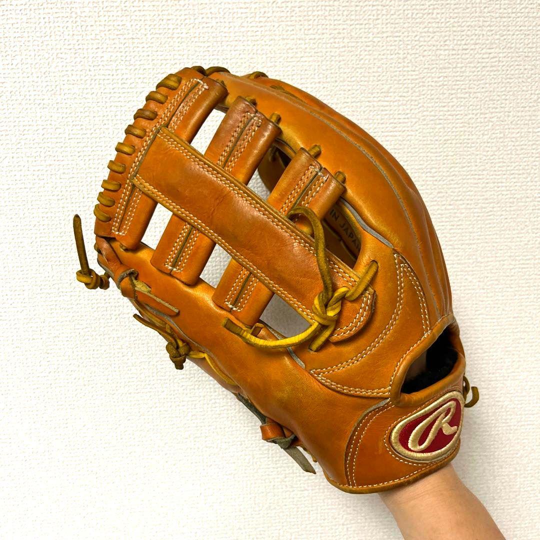 582 ローリングス 最高級 キップレザー 型抜群 硬式 外野手用グローブ 左投