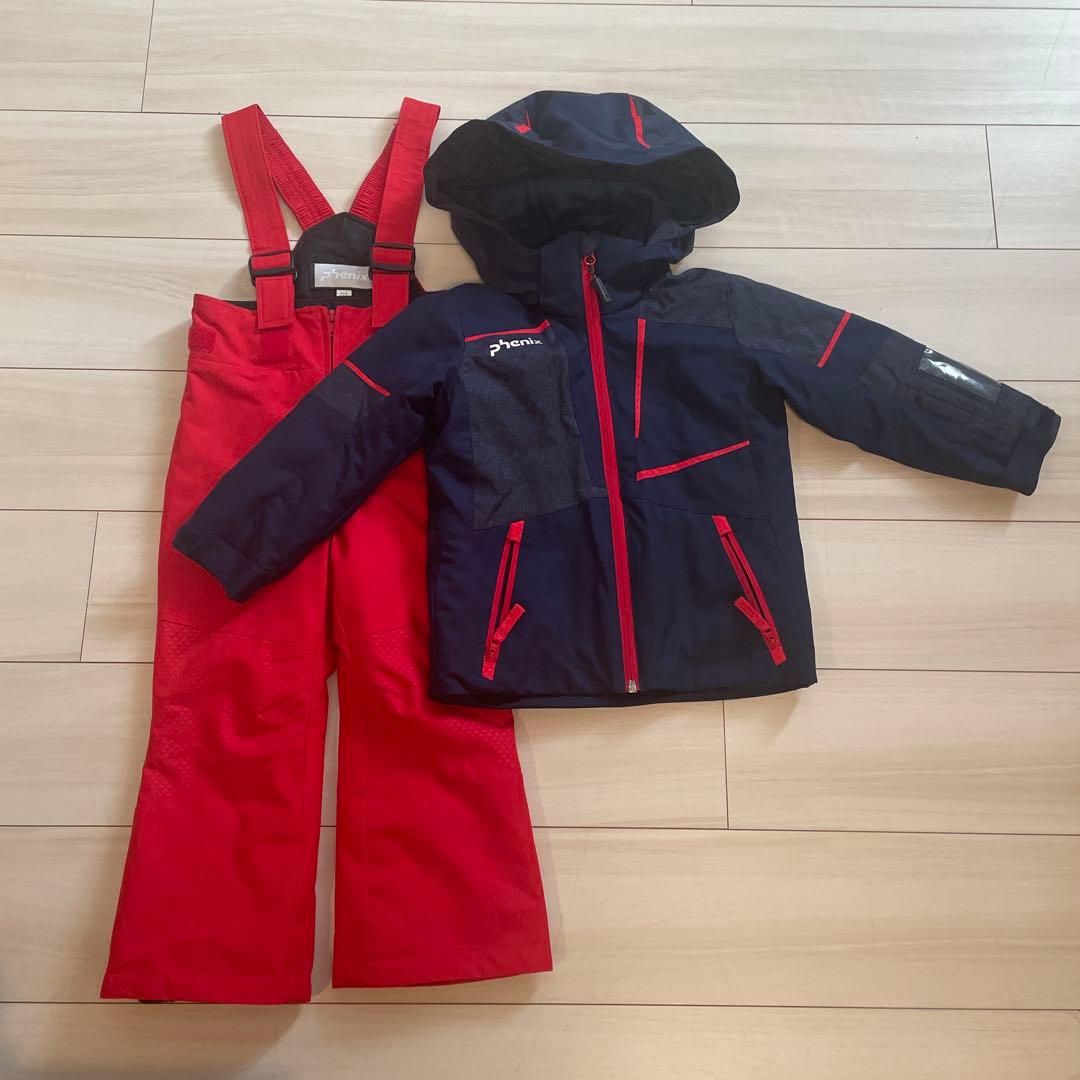 美品　Phenix スキーウェア 子ども用 ネイビーとレッド　100㎝