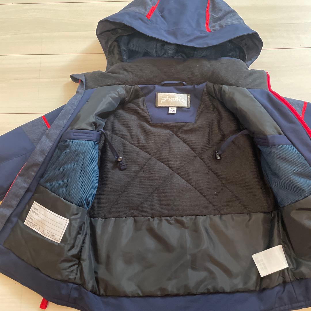 美品　Phenix スキーウェア 子ども用 ネイビーとレッド　100㎝
