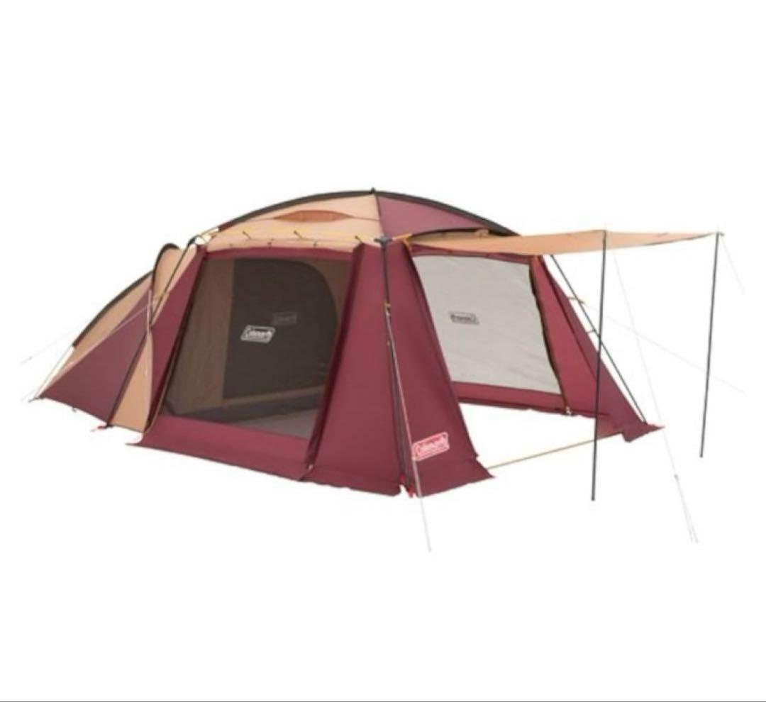 【訳あり】ラウンドスクリーン2ルームハウス　バーガンディ　コールマン　シート