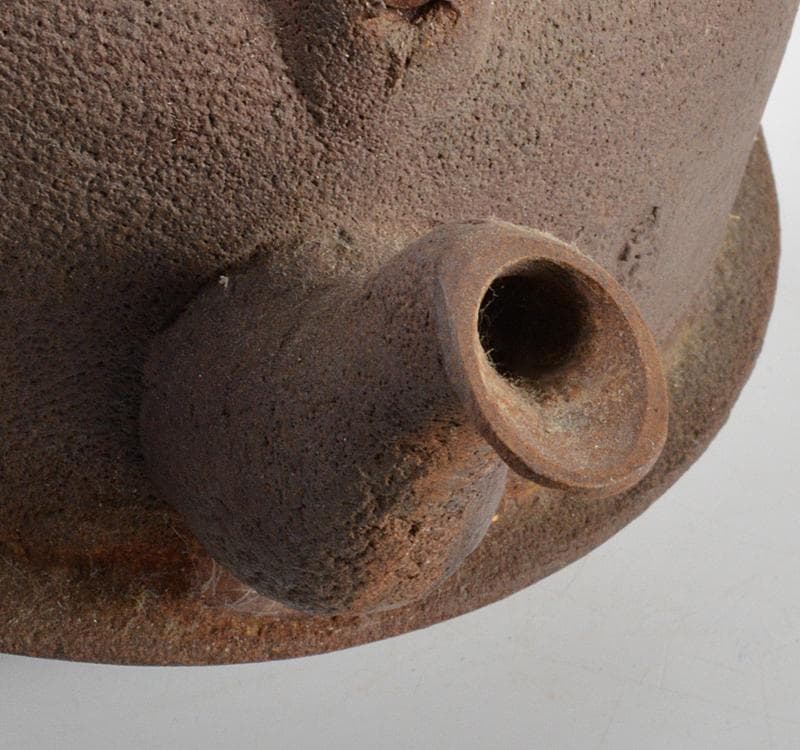 煎茶道具　釜師　菊池政豊作　万代屋釜　鉄瓶　共箱　D R4503C