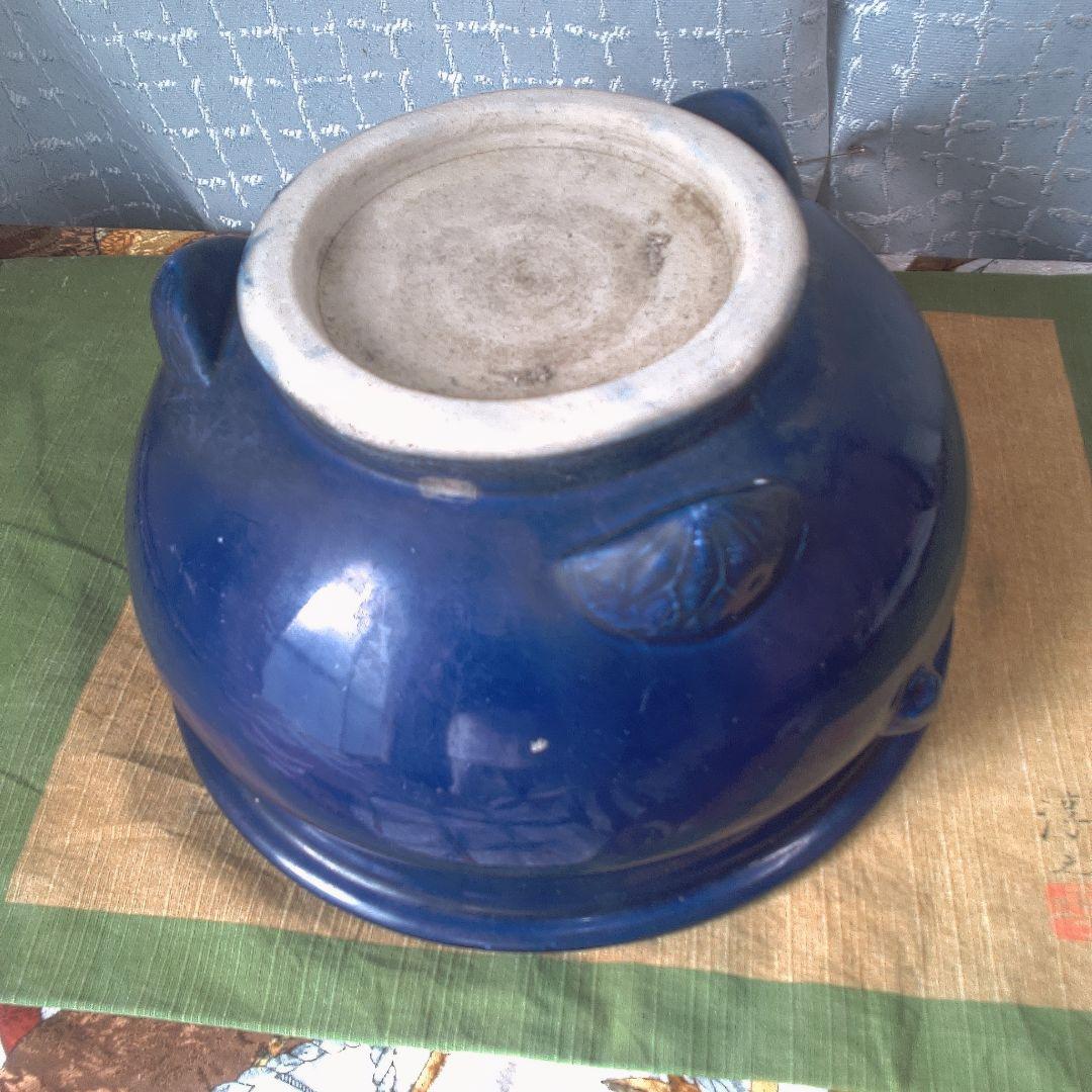 中国美術？ 香炉 中国 骨董 藍釉 青釉 瑠璃釉 伊万里？