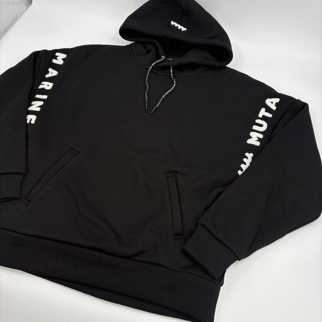 美品　muta MARINE ムータマリン パーカー 黒 ゴルフ 922