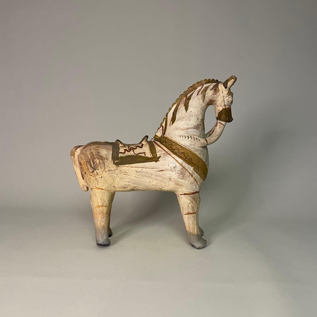 ヴィンテージ ペルー プカラ フォークアート ロバ 馬のオブジェ