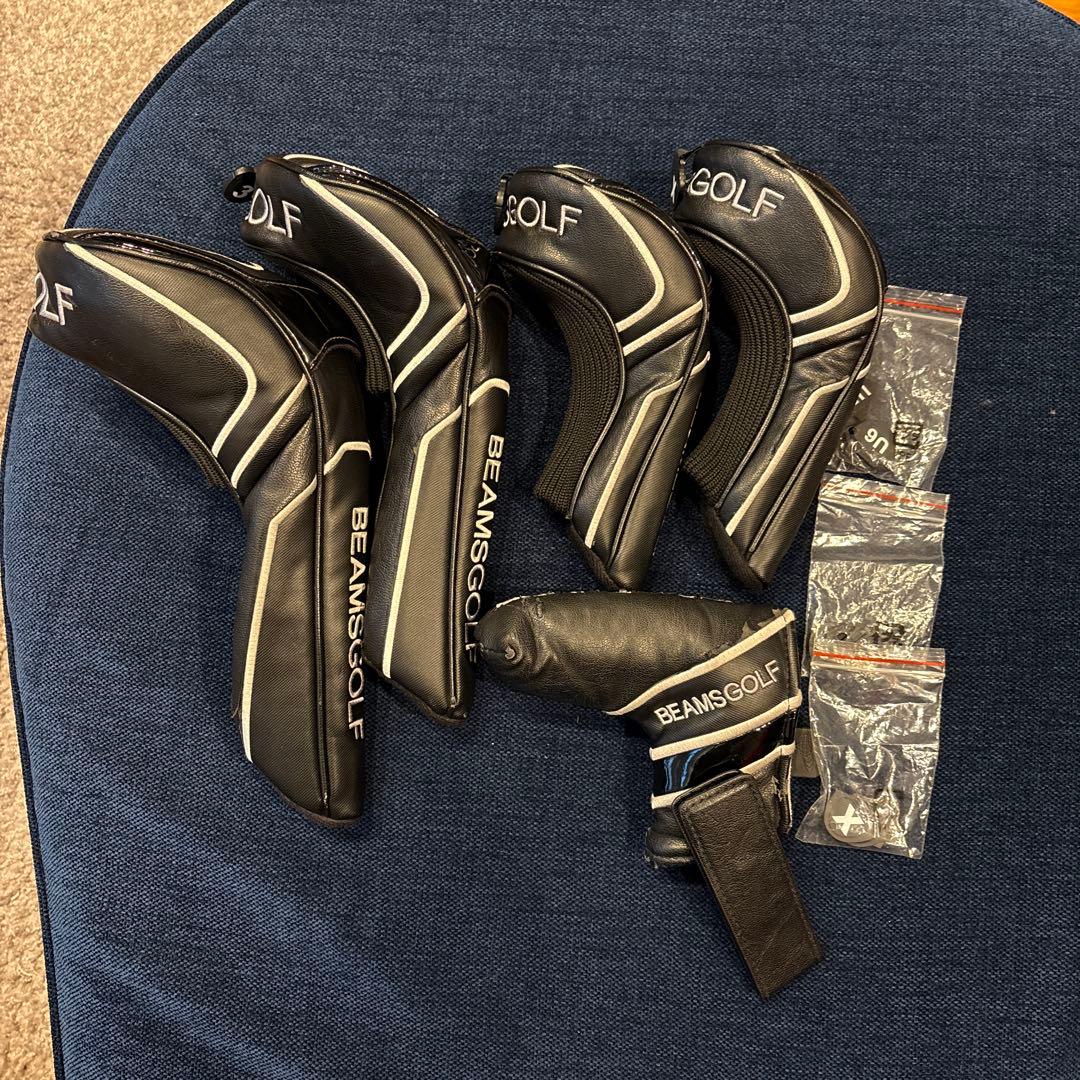 BEAMS GOLF / ツアープロ キャディバッグ 同タイプヘッドカバーセット